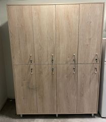 Ξύλινη Ντουλάπα Lockers 8 Θέσεων με Κλειδαριές & Κρεμάστρες (Εργονομικός Εξοπλισμός Προσωπικού / Break Room)