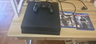 PlayStation 4 (PS4 Fat) 1TB + Γνήσιο Χειριστήριο, Καλώδια, Φορτιστής & 2 Παιχνίδια