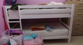 Κρεβάτι διπλό παιδικό κουκέτα 140 cm ύψος 210 cm μήκος 100 cm βάθος μαζί με τα δύο στρώματα μεταφορικά δωρεάν