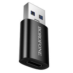 Αντάπτορας Borofone BV26B USB-C σε USB-A USB3.0 Υποστηρίζει Γρήγορη Φόρτιση Μαύρος