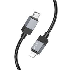 Καλώδιο Hoco X110 Honorific USB-C σε Lightning 27W Braided Μαύρο 1m