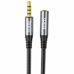 Καλώδιο Σύνδεσης Ήχου Hoco UPA20 3.5mm Αρσενικό σε 3.5mm Θηλυκό με Braided Καλώδιο Μαύρο 2m