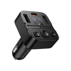 Bluetooth FM Transmitter Hoco E87 Delta 35W με 2xUSB-A και 1xUSB-C PD20W BT5.4 Υποστηρίζει Αναπαραγωγή Μουσικής απο USB και Απάντηση Κλήσεων