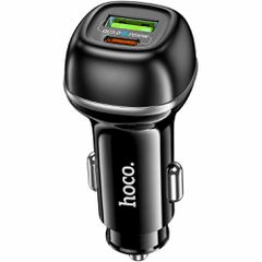 Φορτιστής Αυτοκινήτου Hoco Z58A Rank 48W 1xUSB-A 1xUSB-C PD QC3.0 Fast Charge Μαύρος
