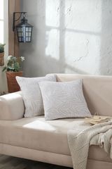 Stewehome Σετ 2 τεμαχίων μαξιλαροθήκες ζέμπρα με φερμουάρ γκρι 45x45 cm