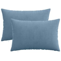 vidaXL Κάλυμμα Μαξιλαριού 2 pcs HEERLEN Μπλε 30 x 50 cm κορντουρόι