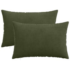 vidaXL Κάλυμμα Μαξιλαριού 2 pcs HEERLEN Πράσινο 30 x 50 cm κορντουρόι