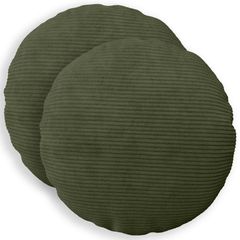 vidaXL Κάλυμμα Μαξιλαριού 2 pcs HEERLEN Πράσινο Ø 40 cm κορντουρόι