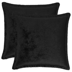 vidaXL Κάλυμμα Μαξιλαριού 2 pcs HOUTEN Μαύρο 40 x 40 cm Φανέλα