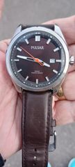 Pulsar Regular PS9555X1, Μηχανισμού Quartz Seiko VJ42, 44mm, Σκούρο Καφέ Καντράν, 10 ATM, σε Πολύ Καλή Κατάσταση!