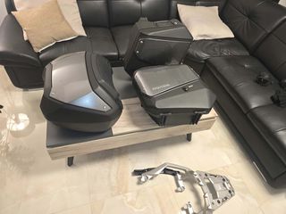HONDA Γνήσιο TOP CASE 50L + Σχάρα + Πάνελ Γκρι + Μαξιλάρι Πλάτης
