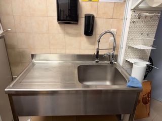 πάγκος inox 304 2τεμάχια λάντζα