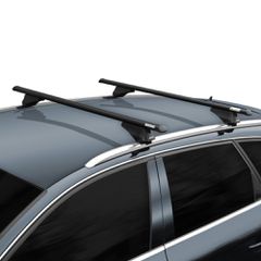 MENABO ΜΠΑΡΕΣ ΟΡΟΦΗΣ ΑΛΟΥΜΙΝΙΟΥ TIGER XL Black 131.5 cm ΣΕ ΜΑΥΡΟ ΧΡΩΜΑ ΓΙΑ KGM Korando (C300) 03/2019 > 5πορτο / SUV ΜΕ RAISED RAILS - 2 ΤΕΜ. (8600/MB)-thumb-1