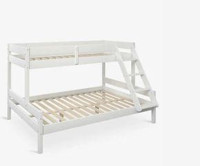 Wooden Bunk bed (semi-double + single) in perfect conditions