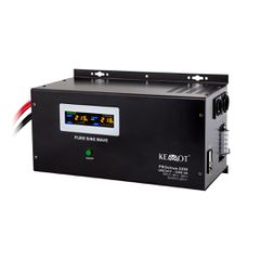 KEMOT PROsinus-2200 wall-mounted emergency power supply unit – inverter with a pure sine wave output and 12V charging function, 230V, 2200VA/1600W