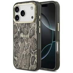 Guess Python Pattern MagSafe Case for iPhone 17 Pro / 18 Pro - Brown