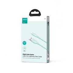 Joyroom USB - Καλώδιο Lightning Multi-Color Series A14, 480mb/s, 3A, 1,2m, Πράσινο (SA34-AL3)