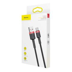 Καλώδιο Baseus Type-C Cafule 2A 2m Κόκκινο + Μαύρο (CATKLF-C91)