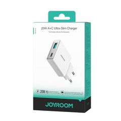 Joyroom Travel Charger Slim C+U.PD 20W, QC 3.0, Λευκό (JR-TCF14)