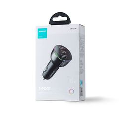 Joyroom Charger Car 3-in-1, (C+C+U) Bluetooth Fm Transmitter, PD 70W, Μαύρο (JR-CL26)