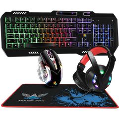 elandar JX-K9000 E-Sports Gaming Bundle 4-in-1 με RGB – Αγγλικό Πληκτρολόγιο (EN Characters)