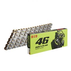 Αλυσίδα Κίνησης DID 520 VR46 SG (Japan) - Χρυσή & Ασημί Επετειακή 118L