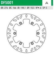 ΔΙΣΚΟΠΛΑΚΑ DF5001A CBR125 CBR600F ΕΜΠ 276-166-144 6ΤΡ NEWFREN