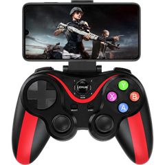 LEHUAI LH-9089 Bluetooth Gamepad Controller για Android, iOS, PC & PS4 με Βάση Κινητού