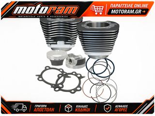 S CYCLE CYLINDER KIT 106 TC BLK 910-0206