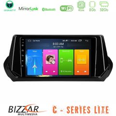 Bizzar C Series Lite 4Core Android14 2+32GB Peugeot 208/2008 2019-2023 Navigation Multimedia Tablet 9"