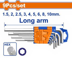WADFOW - ΣΕΤ ΚΛΕΙΔΙΑ ΑΛΛΕΝ ΜΑΚΡΙΑ 1.5 - 10mm 9ΤΕΜ (WHK1291)