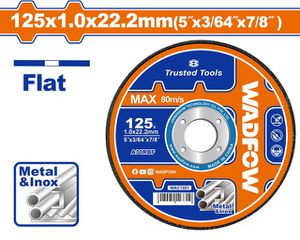 WADFOW - ΔΙΣΚΟΣ ΚΟΠΗΣ ΙΝΟΧ/ΜΕΤΑΛΛΟΥ ΙΣΙΟΣ 125 Χ 1mm (WAC1351)