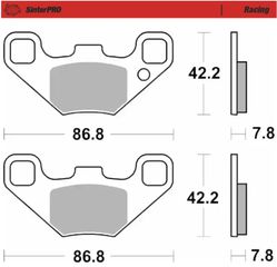 Κωδ.376247 Moto-Master μεταλλικά τακάκια 83111 1 σετ για 1 δαγκάνα τηλ.215-215-8211