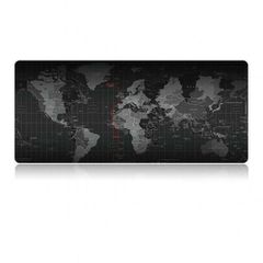 Αντιολισθητικό gaming mousepad με Παγκόσμιο χάρτη μαύρο 90x40cm XXL