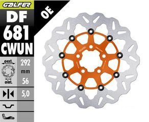 GALFER BRAKE DISC FLOAT WAVE ORANGE DF681CWUN