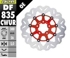 GALFER BRAKE DISC FLOAT WAVE RED DF835CWUR