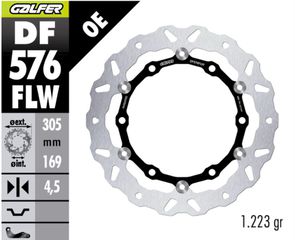 GALFER BRAKE DISC FLOAT WAVE FR DF576FLW