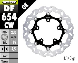 GALFER BRAKE DISC FLOAT WAVE FR DF654CW
