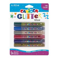 Carioca glitter glue mix 6x10,5ml - 6 ΤΕΜ