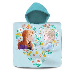 Πετσέτα παιδική θαλάσσης με κουκούλα "Frozen" 60x60εκ.