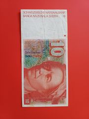 Χαρτονόμισμα 10 Φράγκων Ελβετίας (1979-1992) - Leonhard Euler