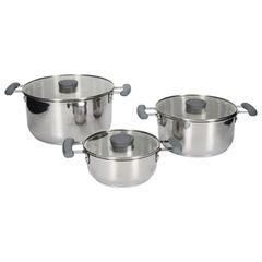 Σετ Κατσαρολών All-in-One X3 Easy Storage 17/21/25cm - Inox KC5228 Cook Concept