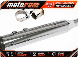 S CYCLE MUFFLER KIT 2-1 FOR OEM EU HEA 550-1166