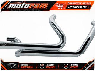 S CYCLE HEADPIPES - FLT 17-19 - CHROME 550-0704