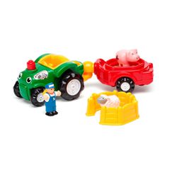 WOW Toys Τρακτέρ με τρέιλερ, φιγούρα & 2 ζωάκια φάρμας