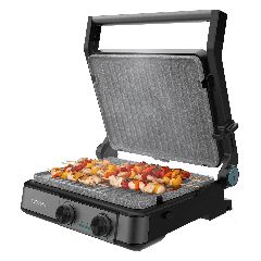 Cecotec Ηλεκτρική Ψηστιέρα Rock’nGrill 2200 Dual 2200W με Ανεξάρτητη Ρύθμιση Θερμοκρασίας και Πλάκες 180° CEC-113326