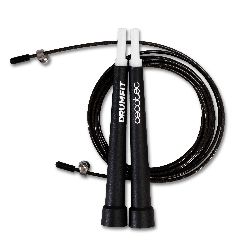 CECOTEC Επαγγελματικό Σχοινάκι DrumFit Speed Rope από Ατσάλι με Εργονομικές Λαβές για Προπονήσεις Υψηλής Έντασης, Ρυθμιζόμενο, 300 εκ. με Σύστημα SmoothBearing 360º CEC-07130