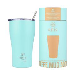 ΘΕΡΜΟΣ ΠΟΤΗΡΙ COFFEE MUG 500ml SAVE THE AEGEAN BERMUDA GREEN ESTIA