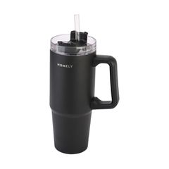 ΘΕΡΜΟΣ ΠΟΤΗΡΙ STRAW TUMBLER XL 900ml SAVE THE AEGEAN MIDNIGHT BLACK ESTIA