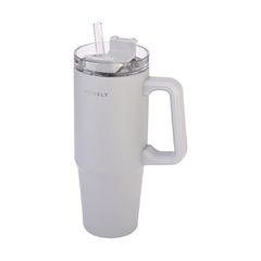 ΘΕΡΜΟΣ ΠΟΤΗΡΙ STRAW TUMBLER XL 900ml SAVE THE AEGEAN PEBBLE GRAY ESTIA